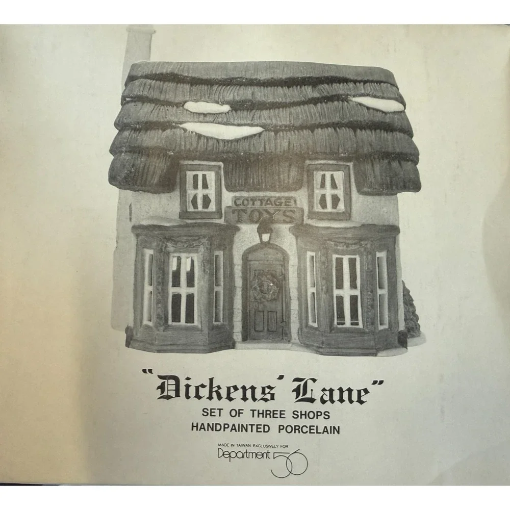 Dept 56 Cottage The Toy Shop 65072 Heritage Dickens Village 1986-Box- No Light